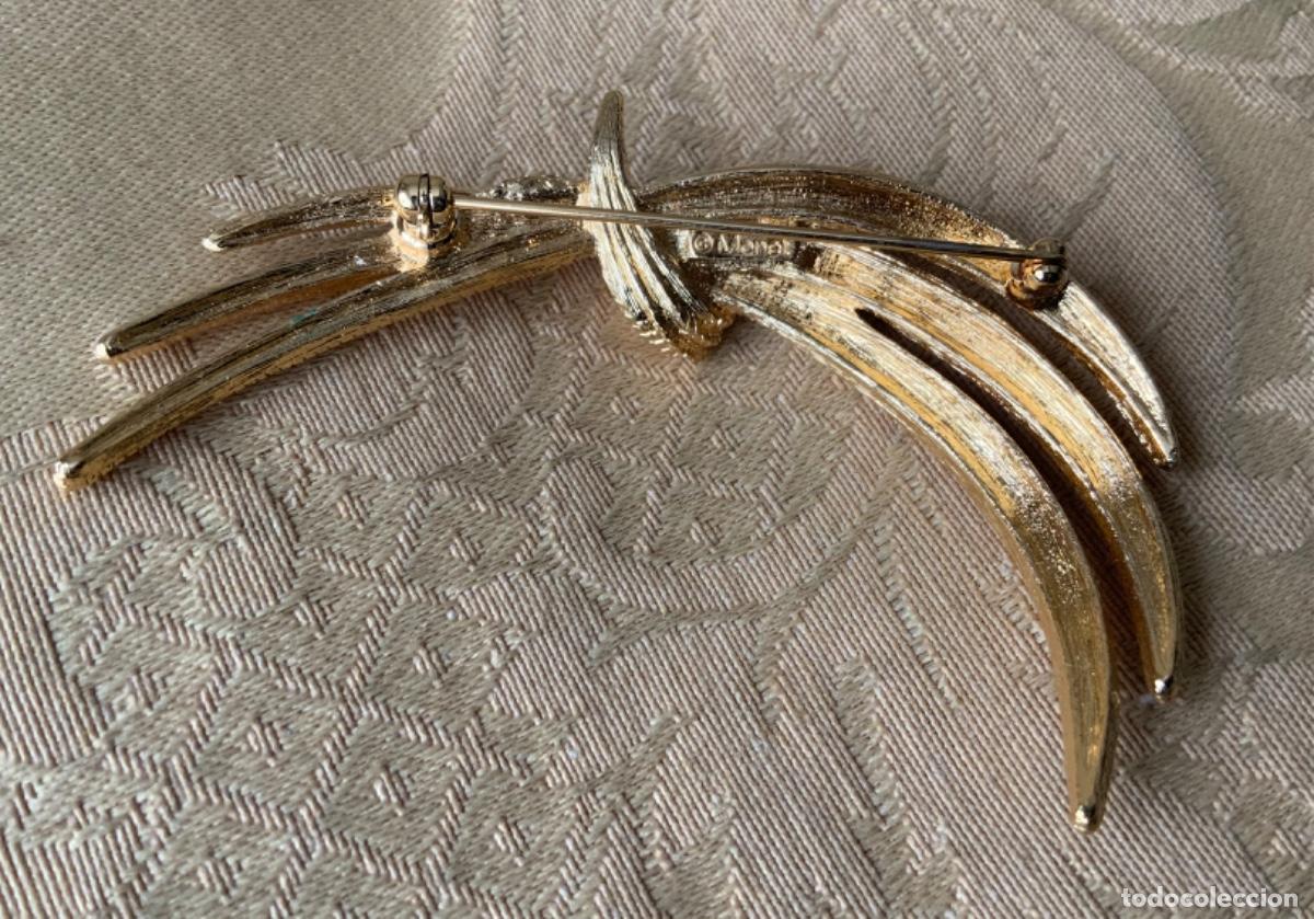 Vintage: BROCHE VINTAGE MONET DORADO MATE - Foto 6