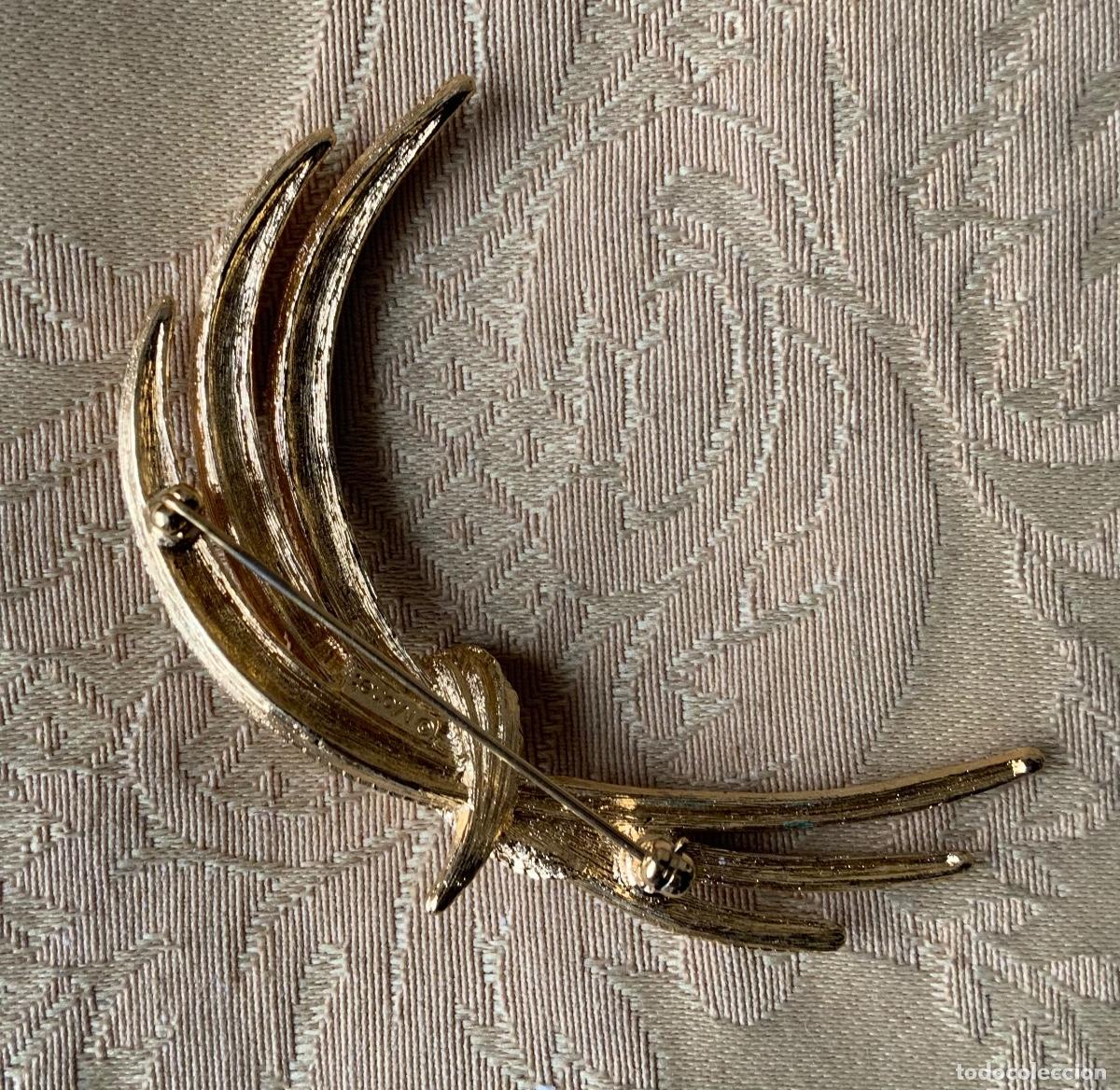 Vintage: BROCHE VINTAGE MONET DORADO MATE - Foto 7