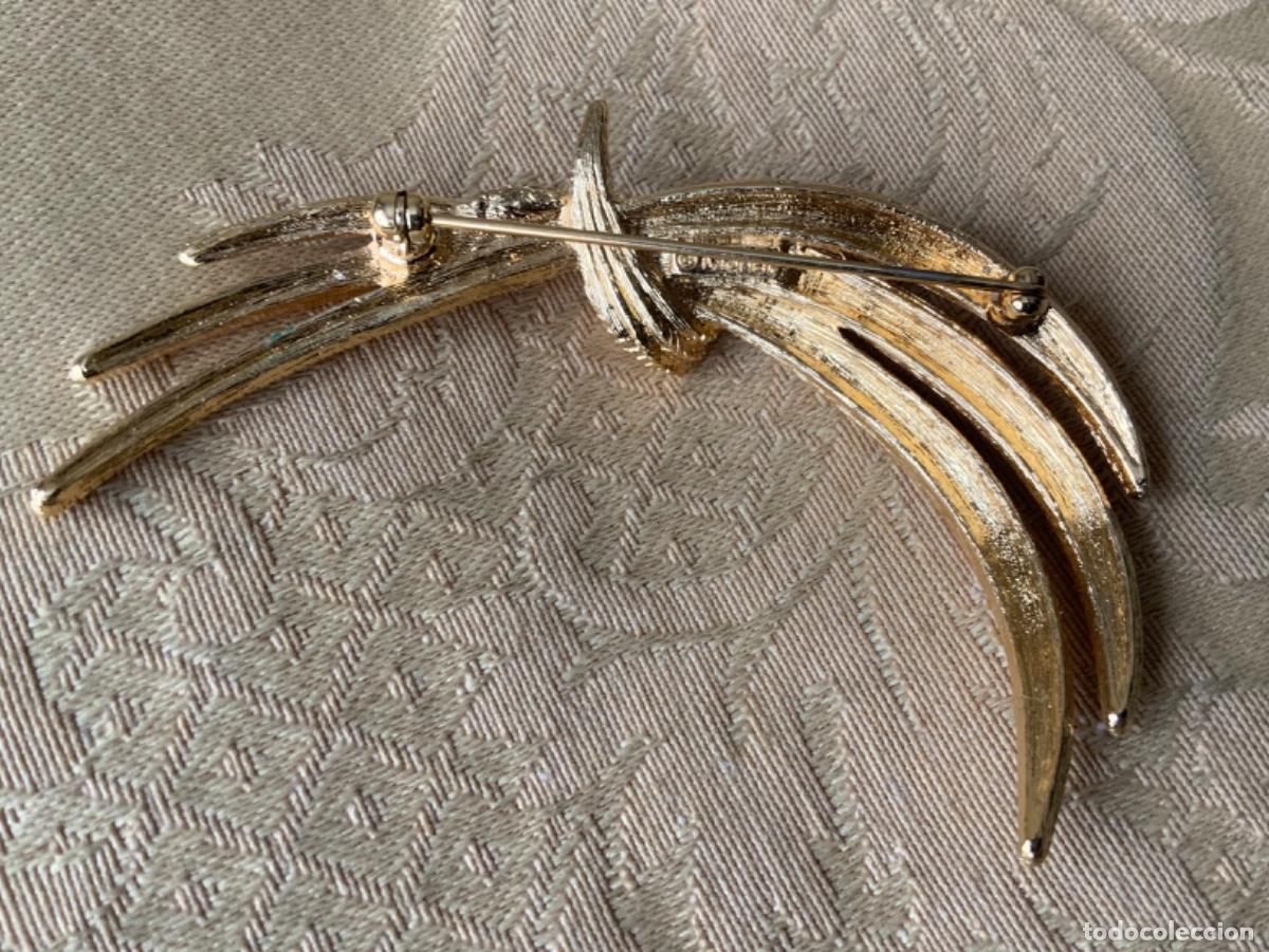Vintage: BROCHE VINTAGE MONET DORADO MATE - Foto 8
