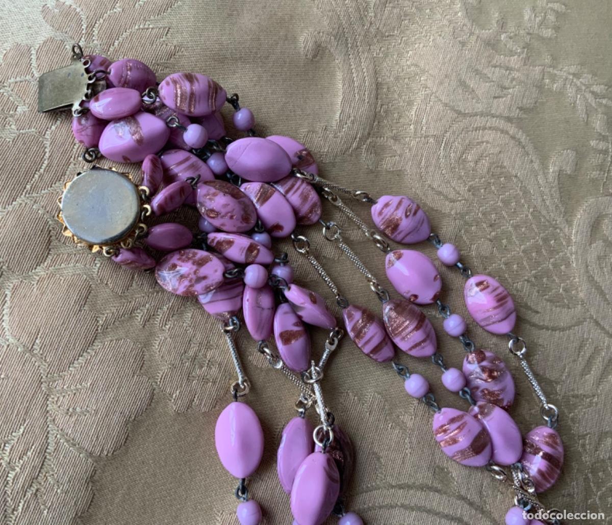 Vintage: COLLAR CRISTAL DE MURANO VINTAGE ROSA - Foto 7