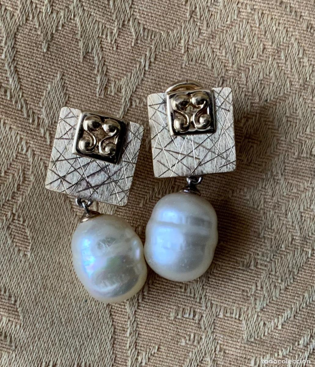 Vintage: PENDIENTES A&Ntilde;OS 70 PERLA BARROCA - Foto 1