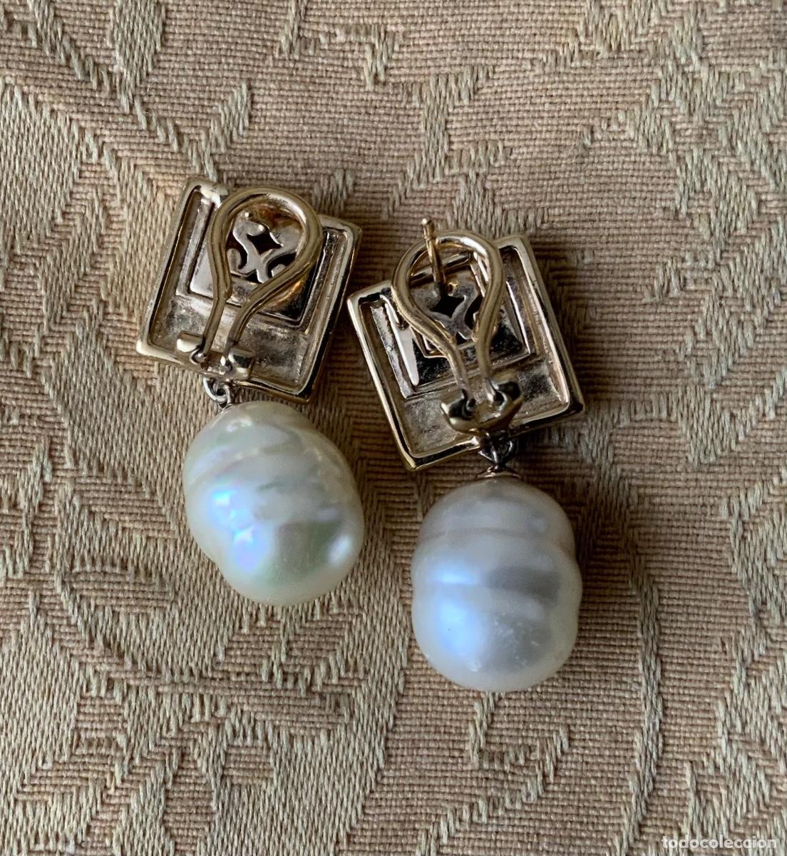 Vintage: PENDIENTES A&Ntilde;OS 70 PERLA BARROCA - Foto 4