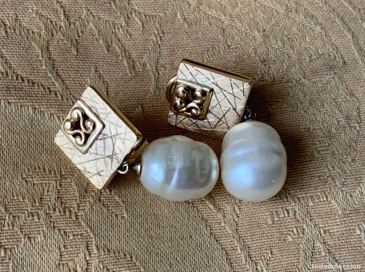 Vintage: PENDIENTES A&Ntilde;OS 70 PERLA BARROCA - Foto 9