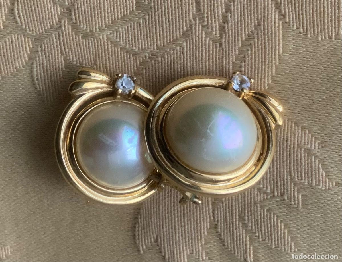 Vintage: PENDIENTES A&Ntilde;O 70 PERLA, CIERRE OMEGA, MARCA EDUAR 152 - Foto 1