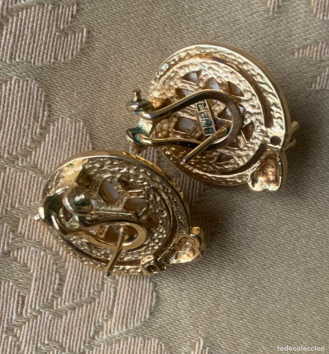 Vintage: PENDIENTES A&Ntilde;O 70 PERLA, CIERRE OMEGA, MARCA EDUAR 152 - Foto 5