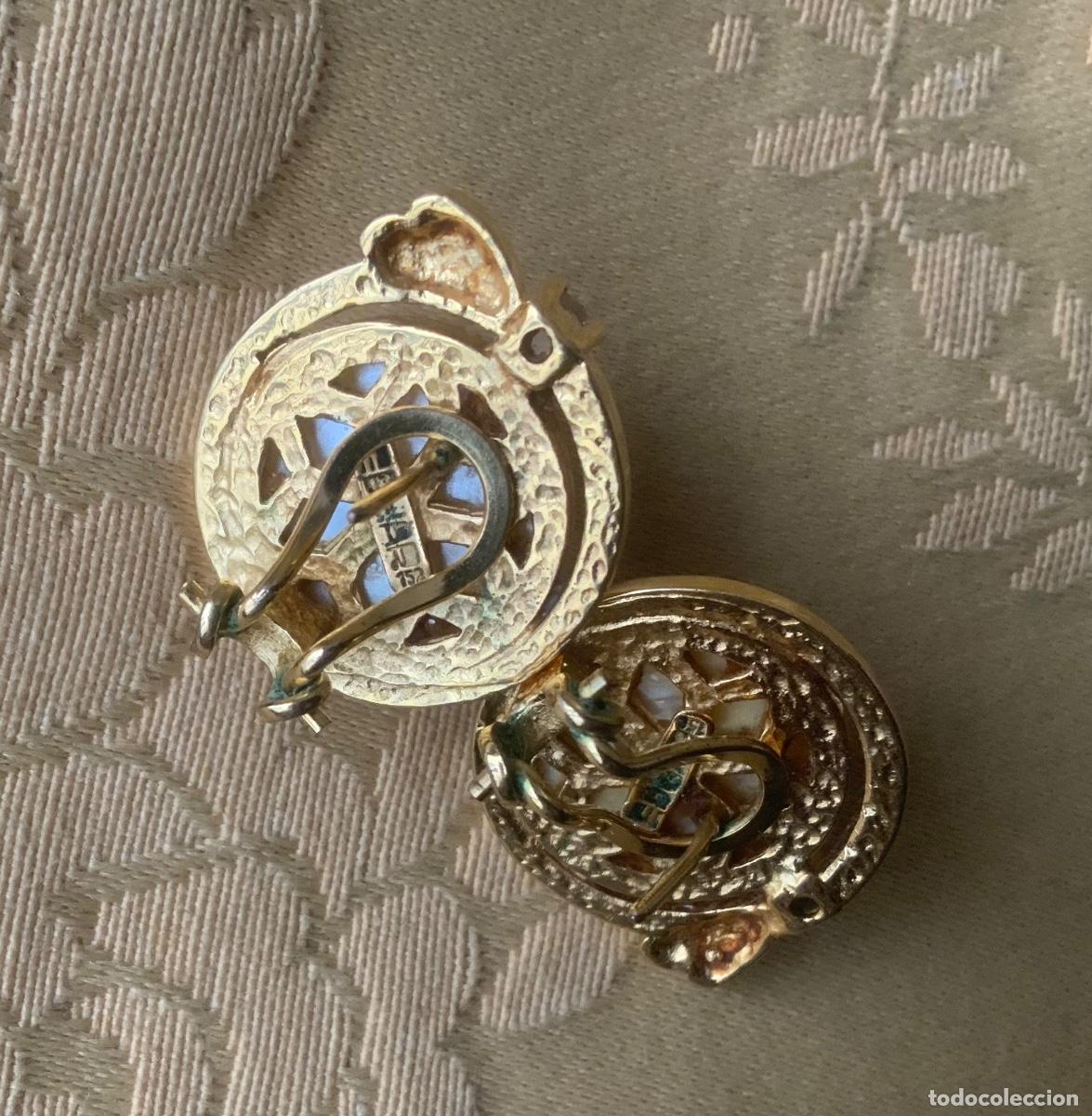 Vintage: PENDIENTES A&Ntilde;O 70 PERLA, CIERRE OMEGA, MARCA EDUAR 152 - Foto 6