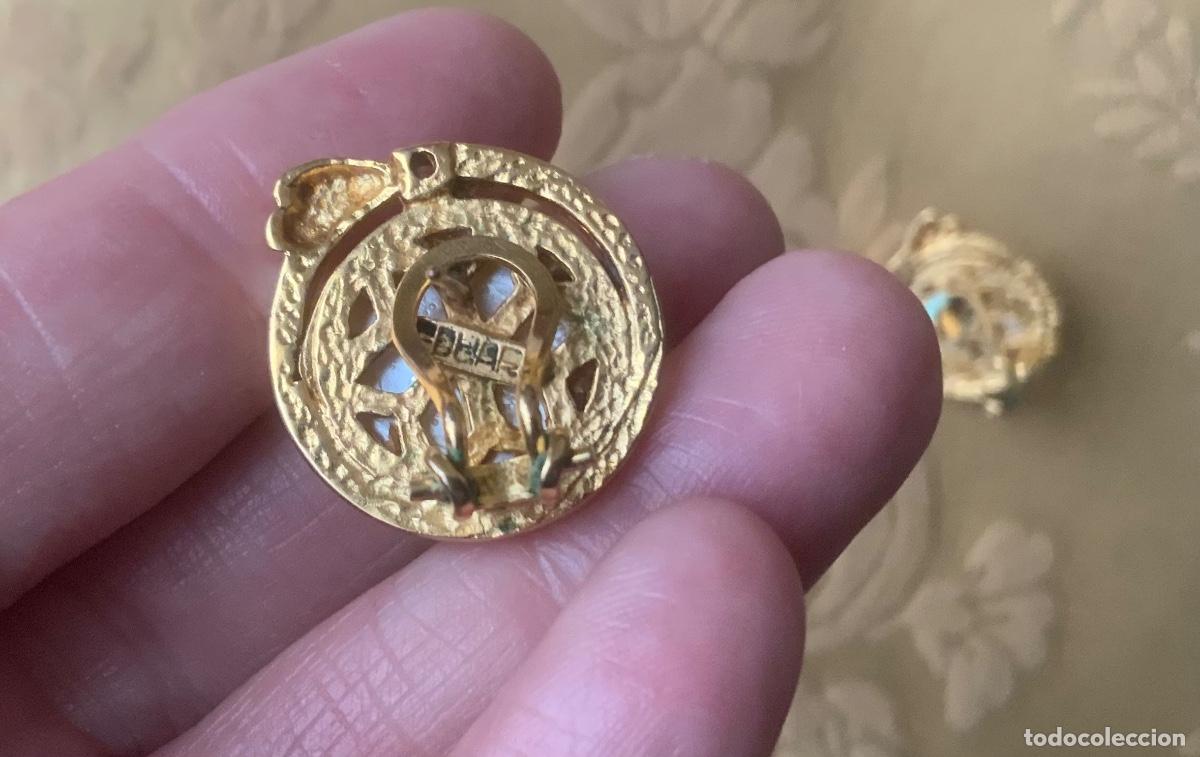 Vintage: PENDIENTES A&Ntilde;O 70 PERLA, CIERRE OMEGA, MARCA EDUAR 152 - Foto 7
