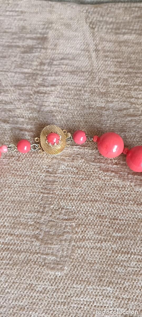 Vintage: Collar bolas rojas cer&aacute;mica - Foto 2