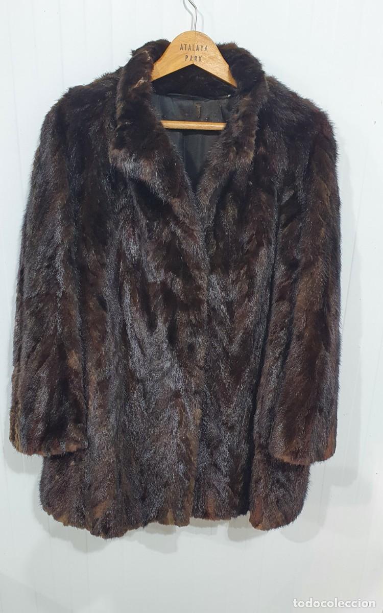 Vintage: Abrigo vison tipo chaquet&oacute;n retro - Foto 2