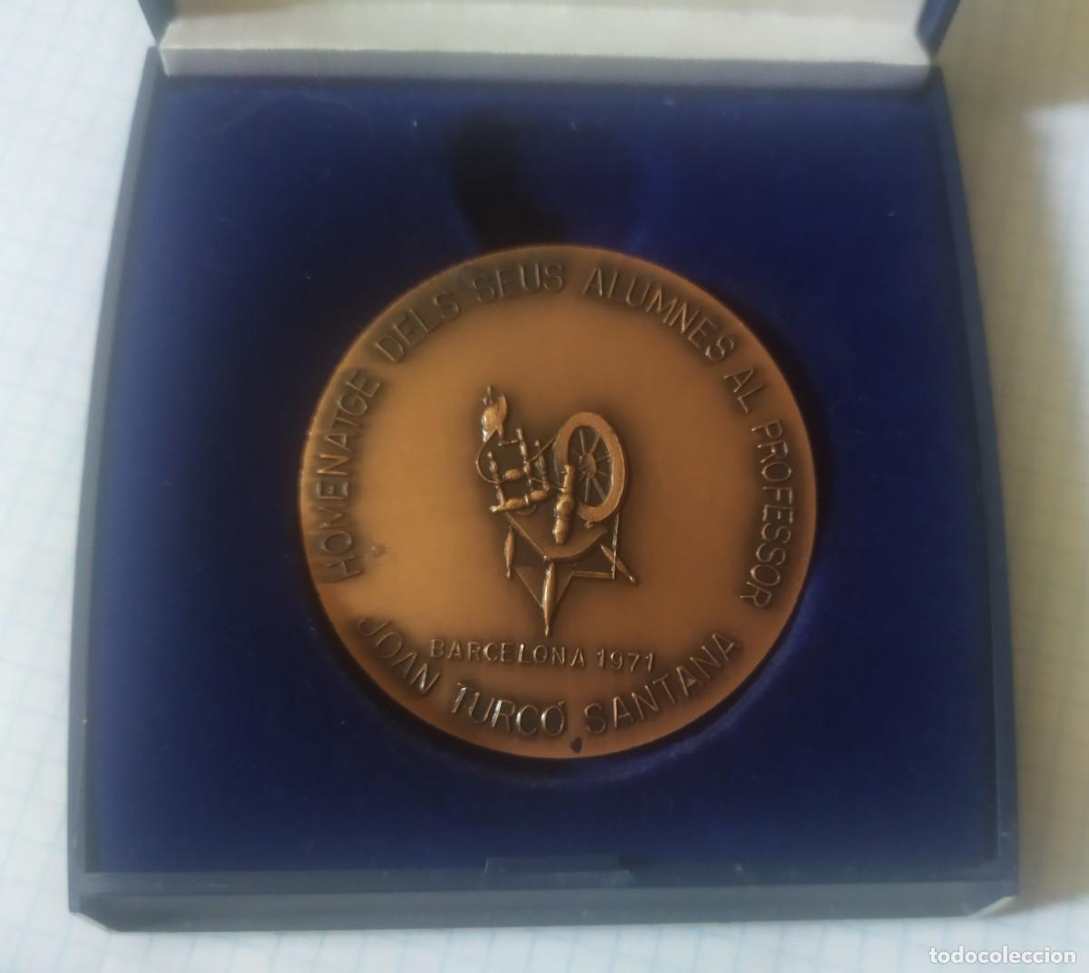 Vintage: Medalla de mano, en homenaje a profesor, 1971 - Foto 2
