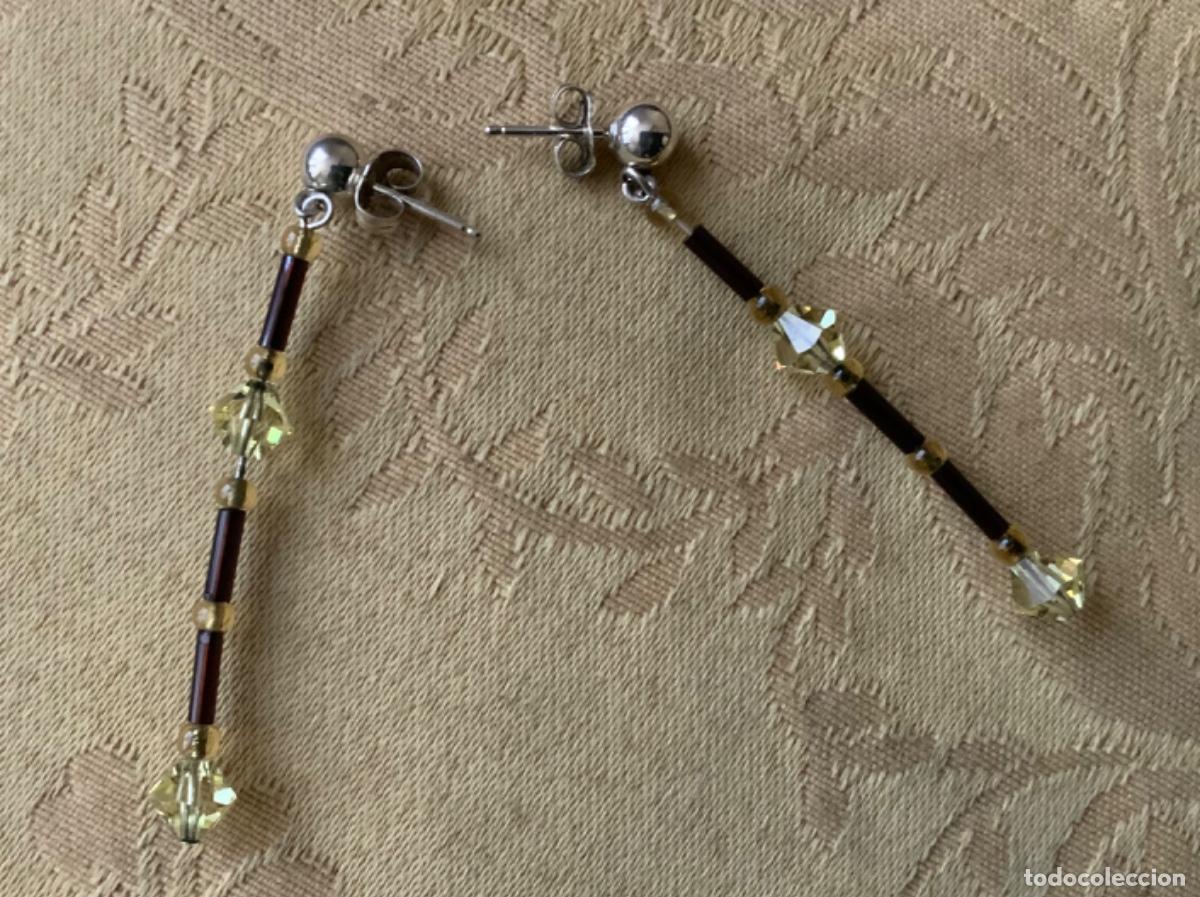 Vintage: PENDIENTES VINTAGE PLATA LEY Y CRISTAL - Foto 3