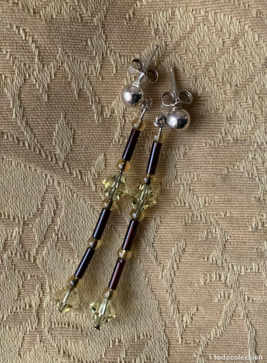 Vintage: PENDIENTES VINTAGE PLATA LEY Y CRISTAL - Foto 4