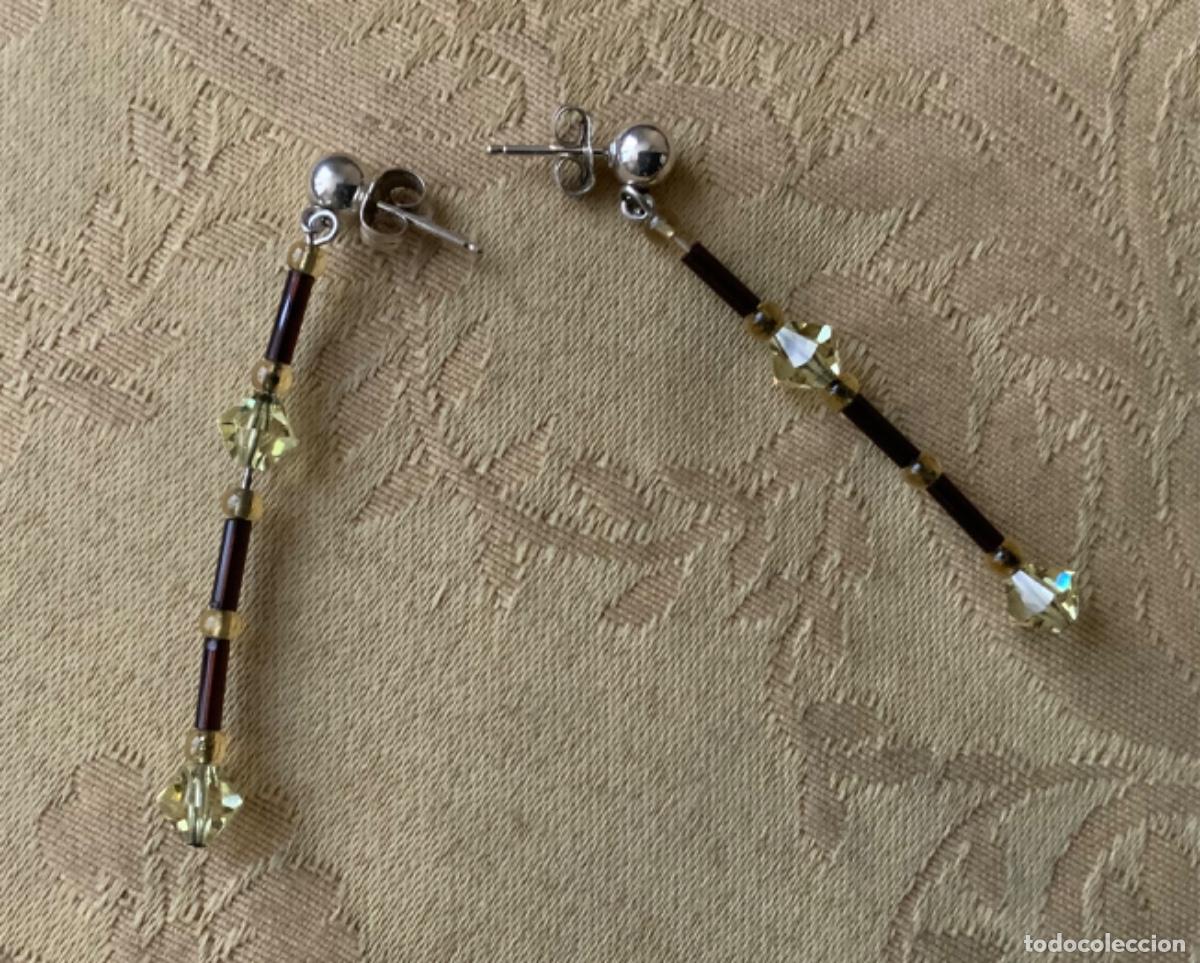 Vintage: PENDIENTES VINTAGE PLATA LEY Y CRISTAL - Foto 5