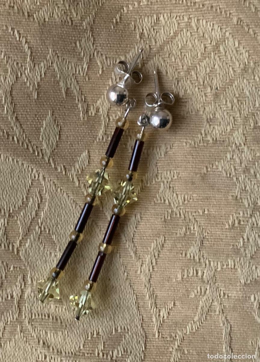 Vintage: PENDIENTES VINTAGE PLATA LEY Y CRISTAL - Foto 6