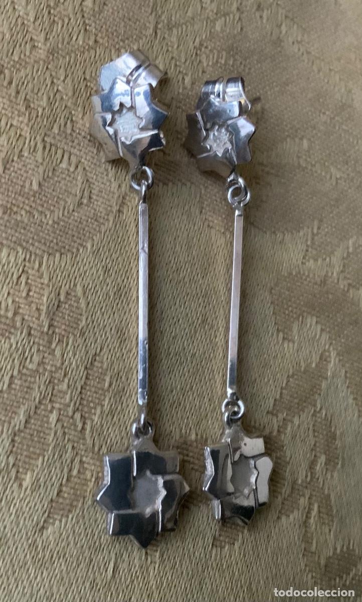 Vintage: PENDIENTES DE PLATA DE LEY ESTRELLA MUDEJAR - Foto 1