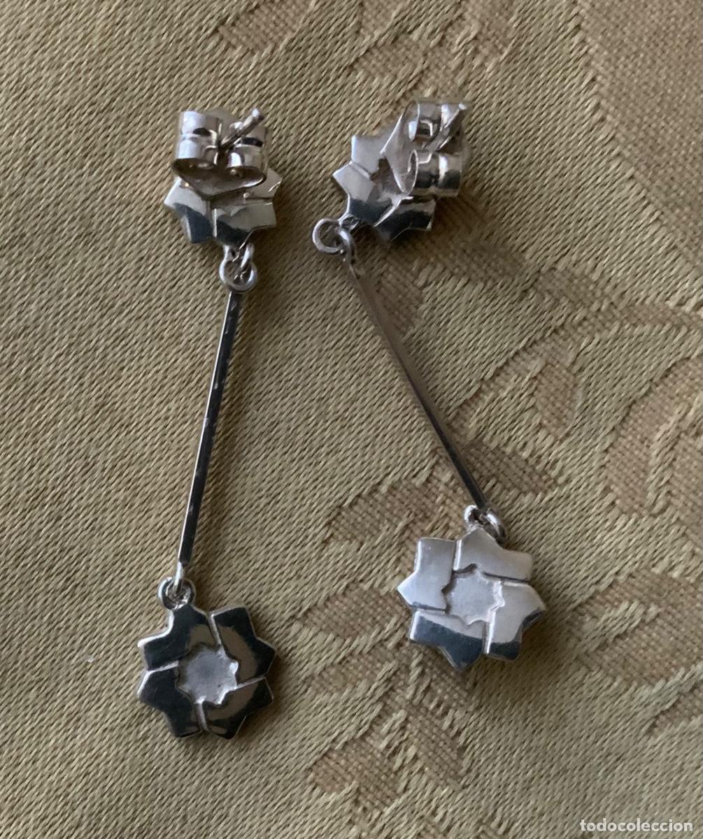 Vintage: PENDIENTES DE PLATA DE LEY ESTRELLA MUDEJAR - Foto 6