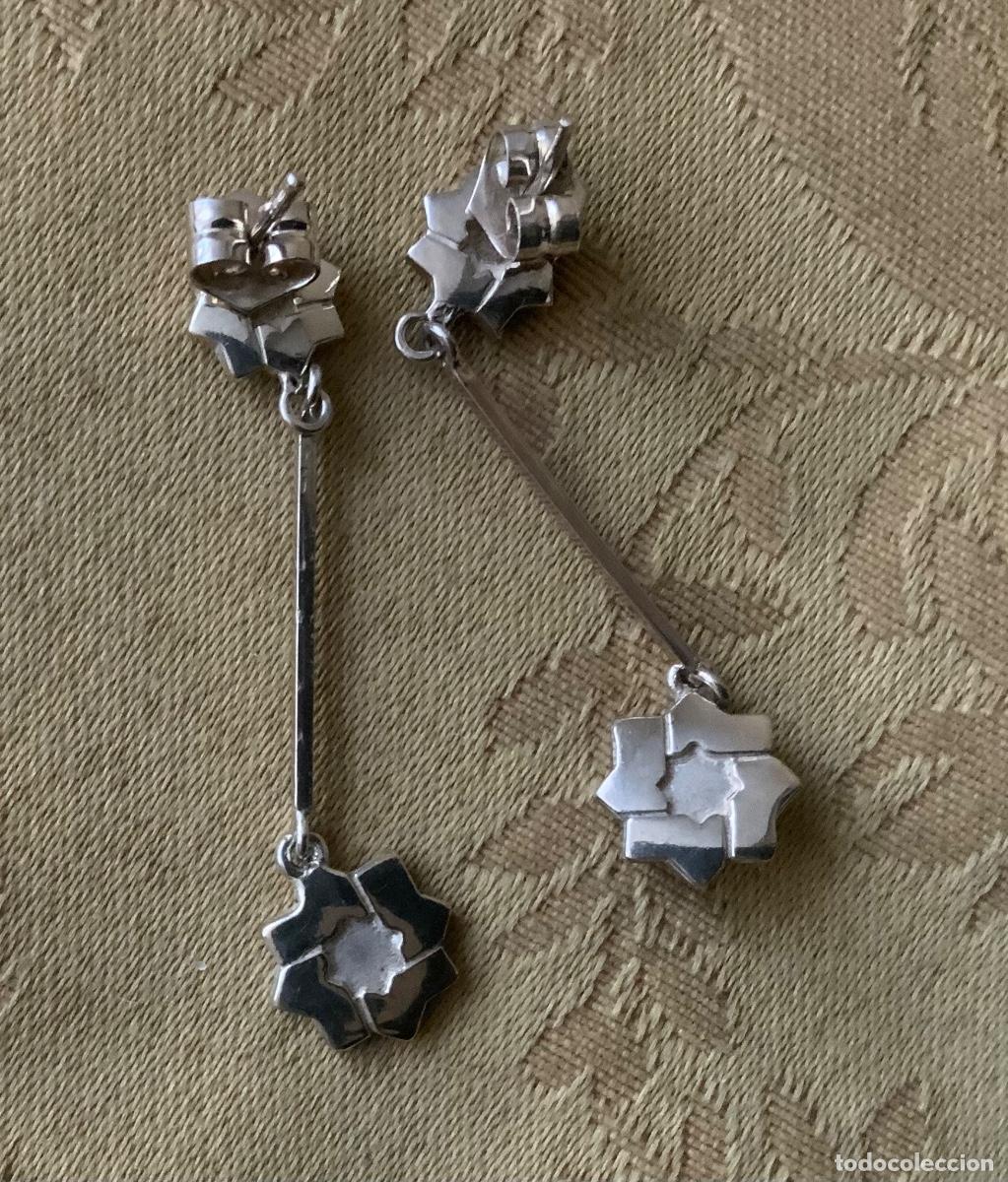 Vintage: PENDIENTES DE PLATA DE LEY ESTRELLA MUDEJAR - Foto 7