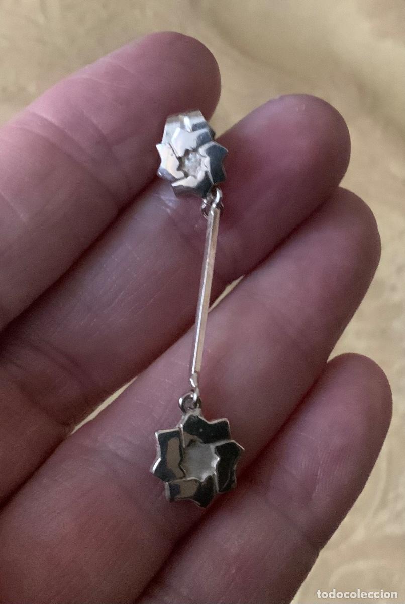 Vintage: PENDIENTES DE PLATA DE LEY ESTRELLA MUDEJAR - Foto 8