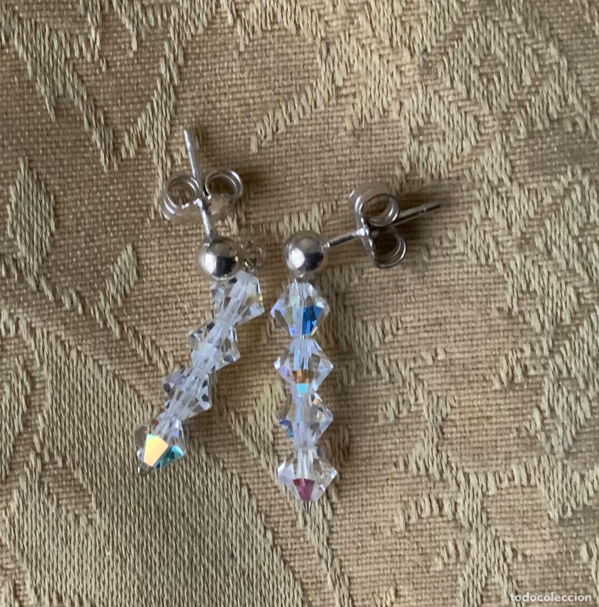 Vintage: PENDIENTES CRISTAL Y PLATA - Foto 5