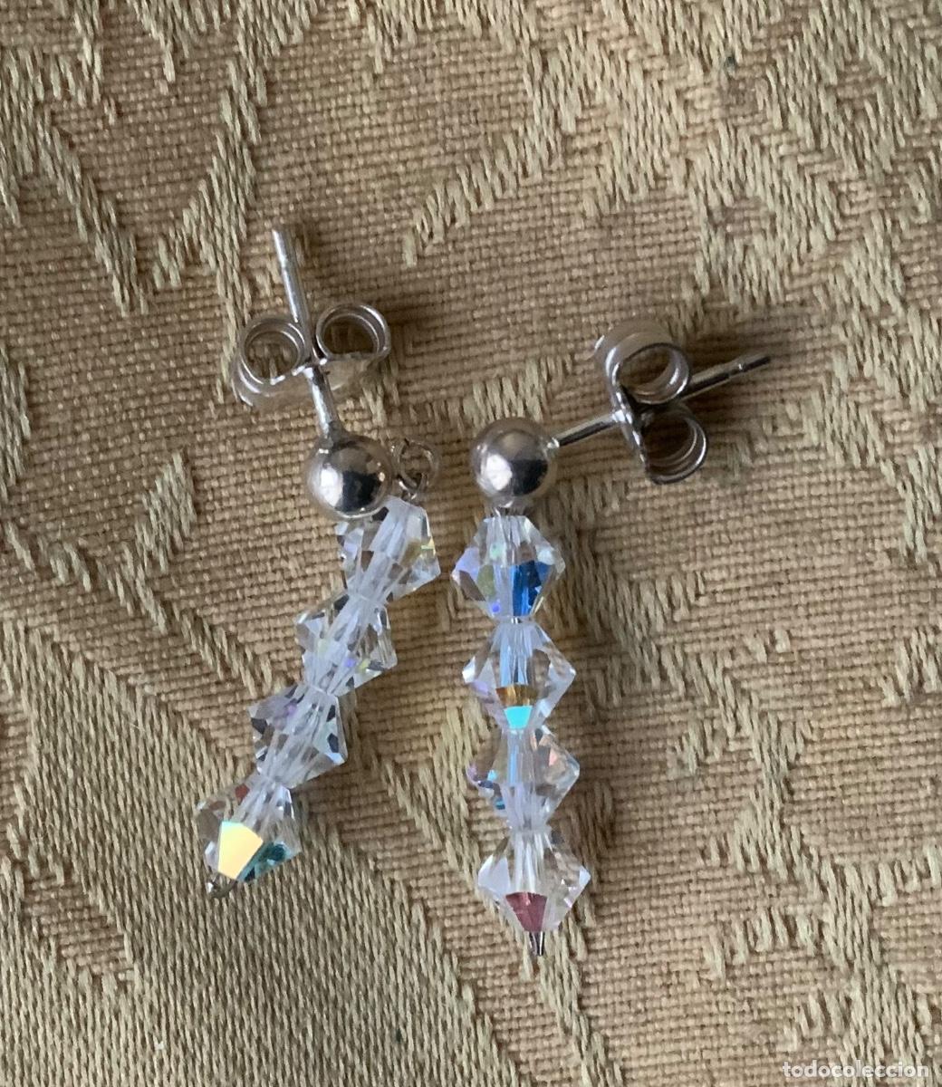 Vintage: PENDIENTES CRISTAL Y PLATA - Foto 9