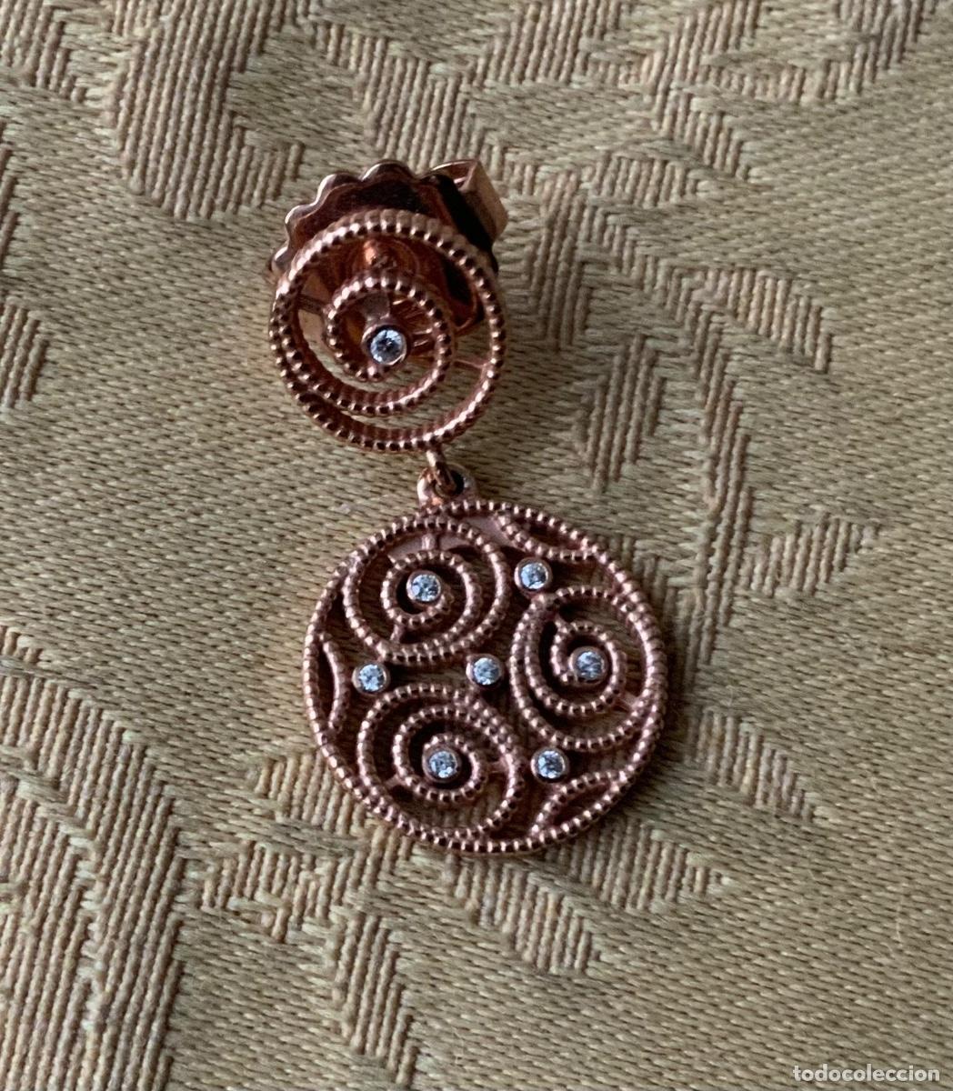Vintage: PENDIENTES DE PLATA 925 CHAPADOS EN ORO ROSA - Foto 3