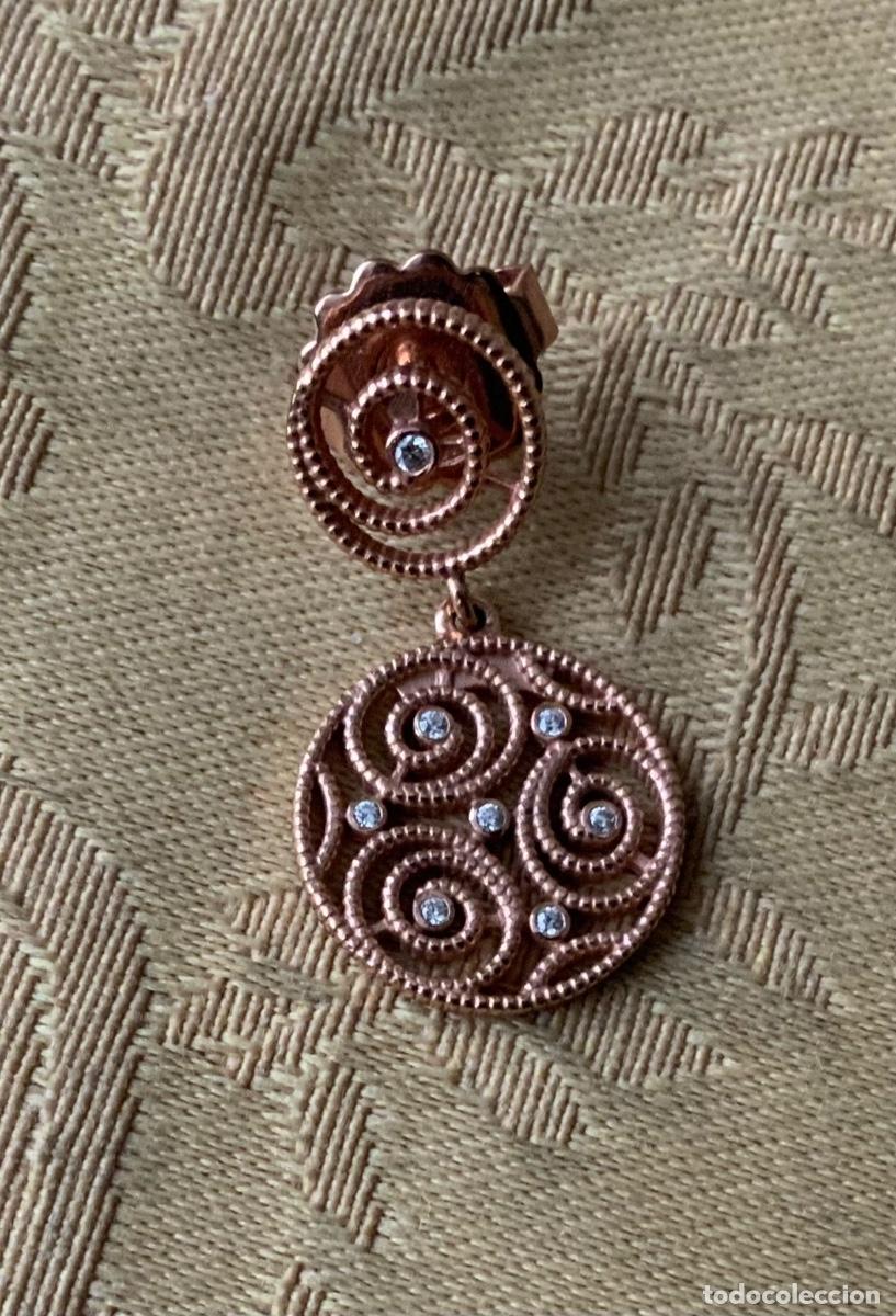 Vintage: PENDIENTES DE PLATA 925 CHAPADOS EN ORO ROSA - Foto 4