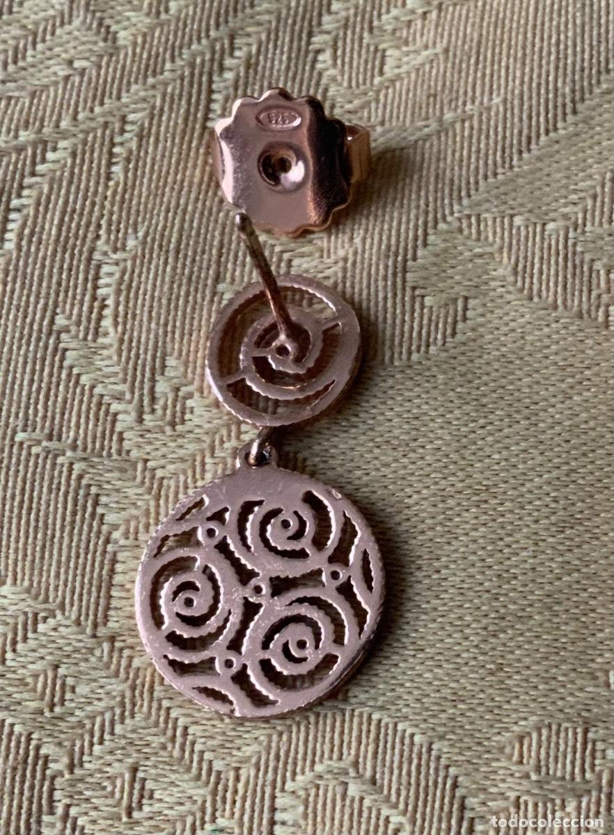 Vintage: PENDIENTES DE PLATA 925 CHAPADOS EN ORO ROSA - Foto 5
