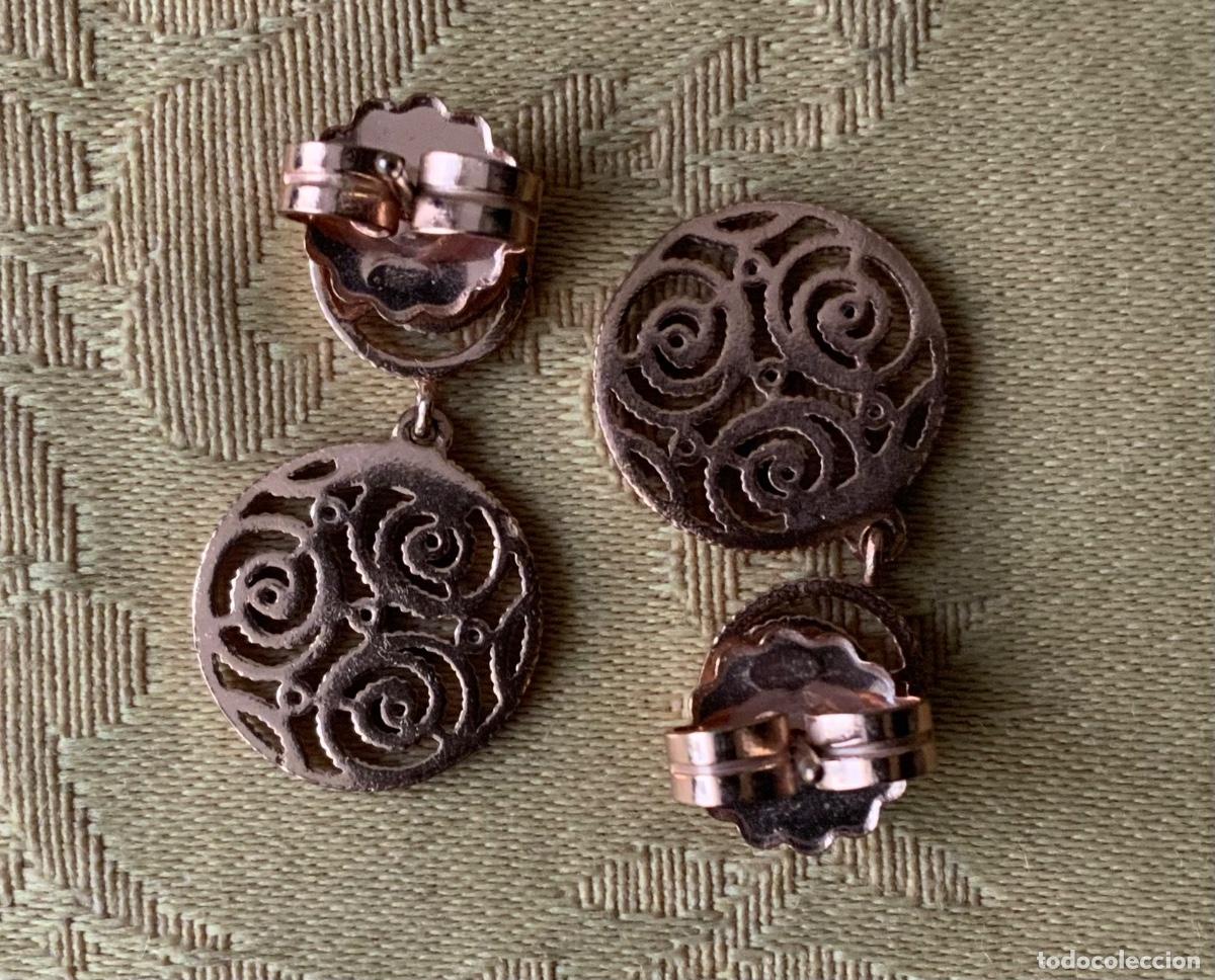 Vintage: PENDIENTES DE PLATA 925 CHAPADOS EN ORO ROSA - Foto 7