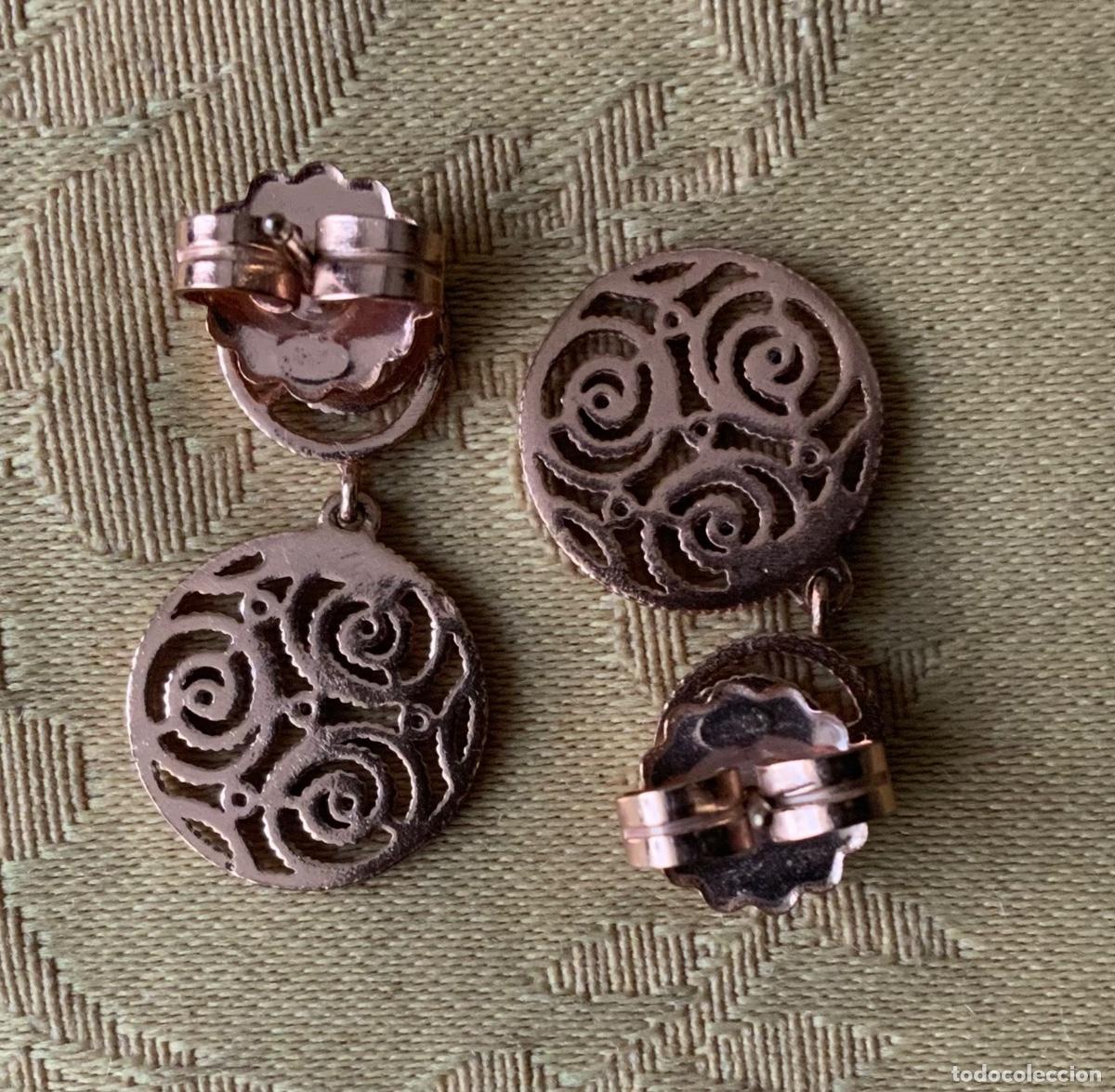 Vintage: PENDIENTES DE PLATA 925 CHAPADOS EN ORO ROSA - Foto 10