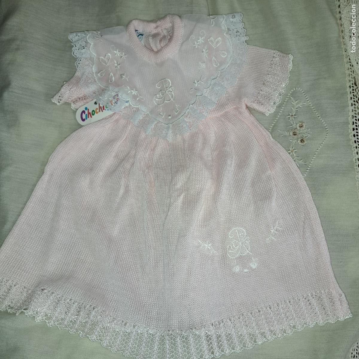 Vintage: Vestido de punto nuevo de bebe - Foto 4