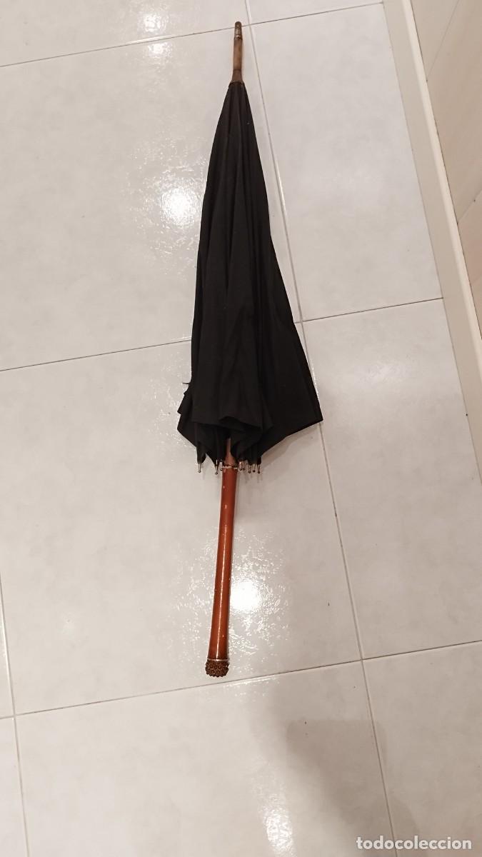 Vintage: Antiguo paraguas de color negro. - Foto 12