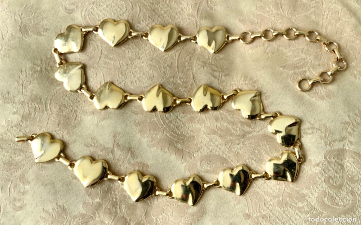 Vintage: CINTURON DE CADENA A&Ntilde;O 70 CORAZONES - Foto 1