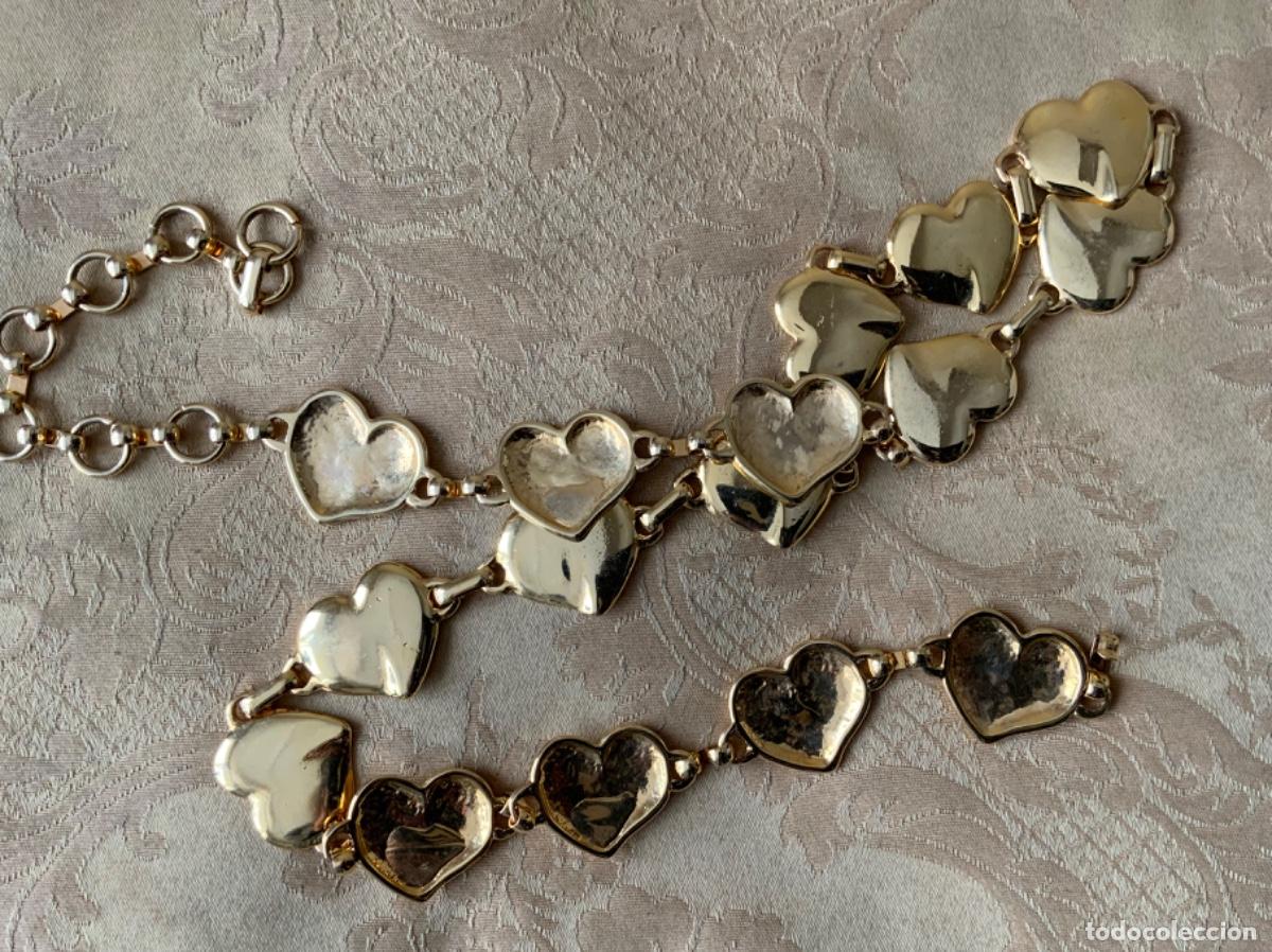 Vintage: CINTURON DE CADENA A&Ntilde;O 70 CORAZONES - Foto 3