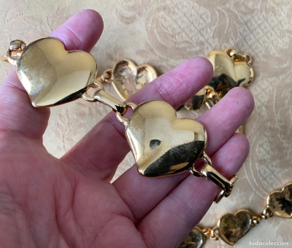 Vintage: CINTURON DE CADENA A&Ntilde;O 70 CORAZONES - Foto 4