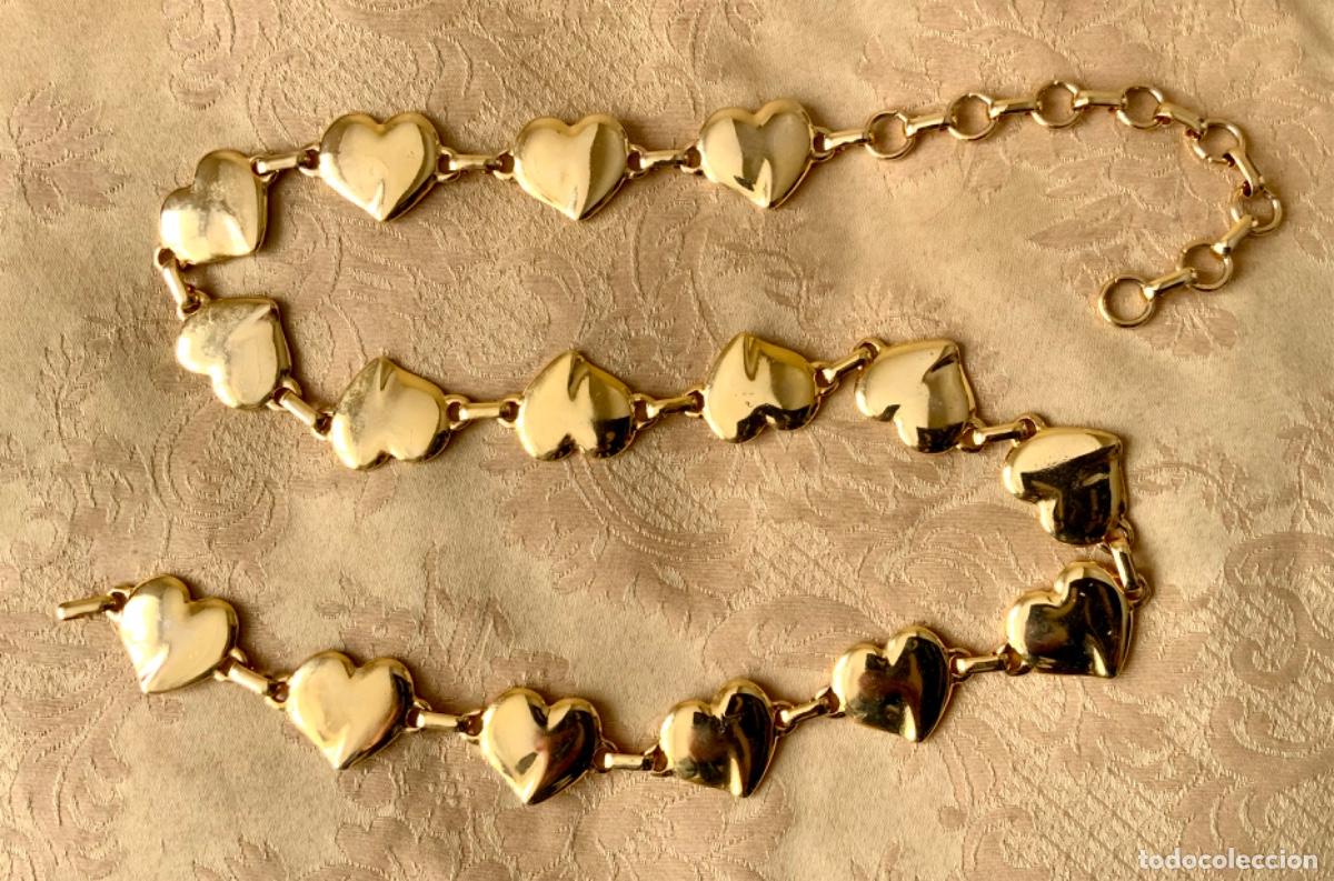 Vintage: CINTURON DE CADENA A&Ntilde;O 70 CORAZONES - Foto 6