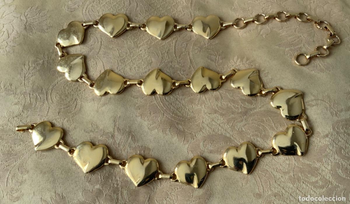 Vintage: CINTURON DE CADENA A&Ntilde;O 70 CORAZONES - Foto 9