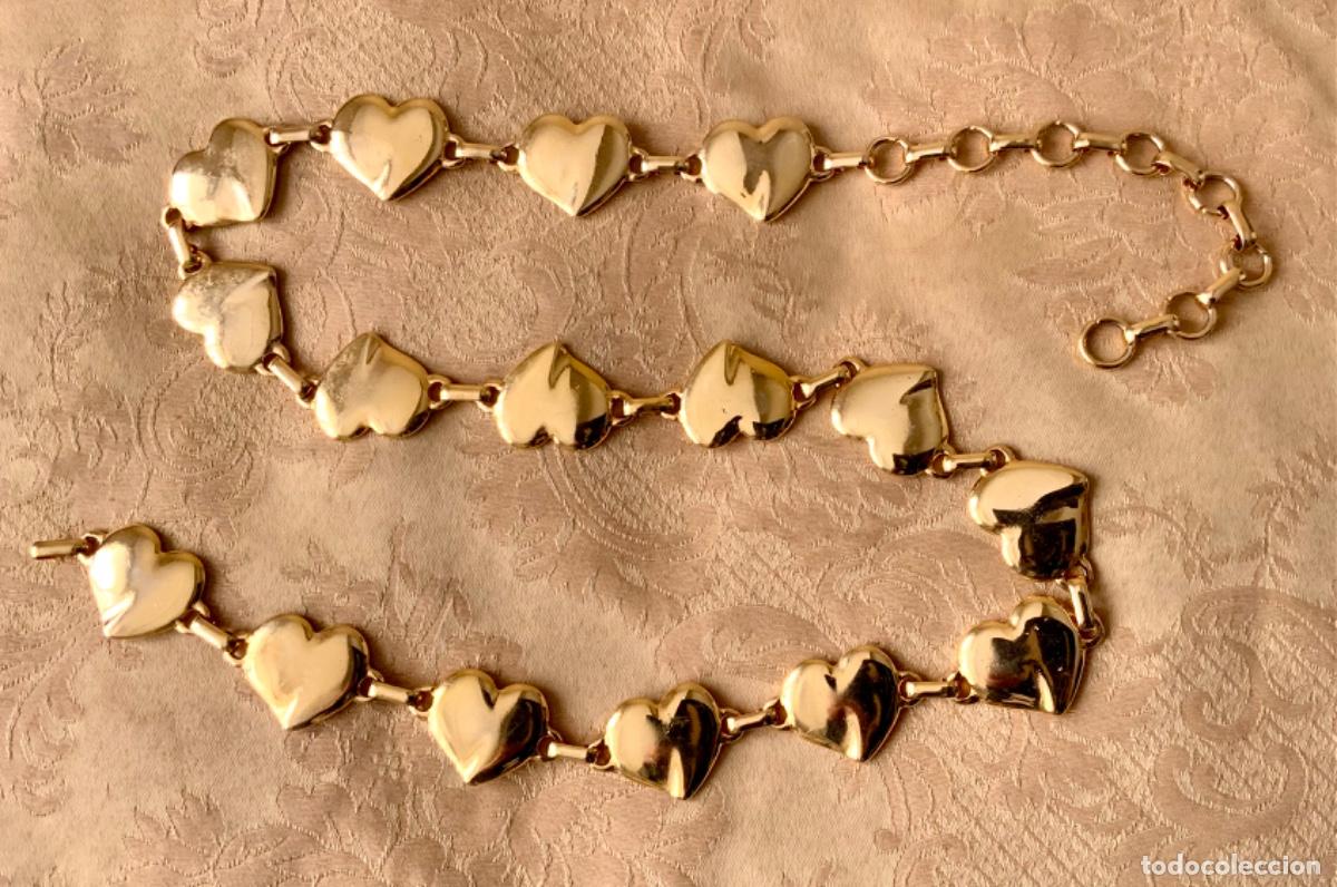 Vintage: CINTURON DE CADENA A&Ntilde;O 70 CORAZONES - Foto 10
