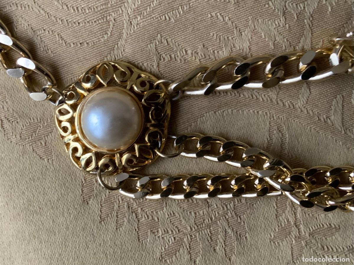 Vintage: CINTURON DE CADENA, A&Ntilde;OS 70, PERLAS - Foto 3