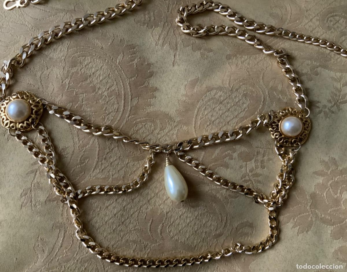 Vintage: CINTURON DE CADENA, A&Ntilde;OS 70, PERLAS - Foto 5