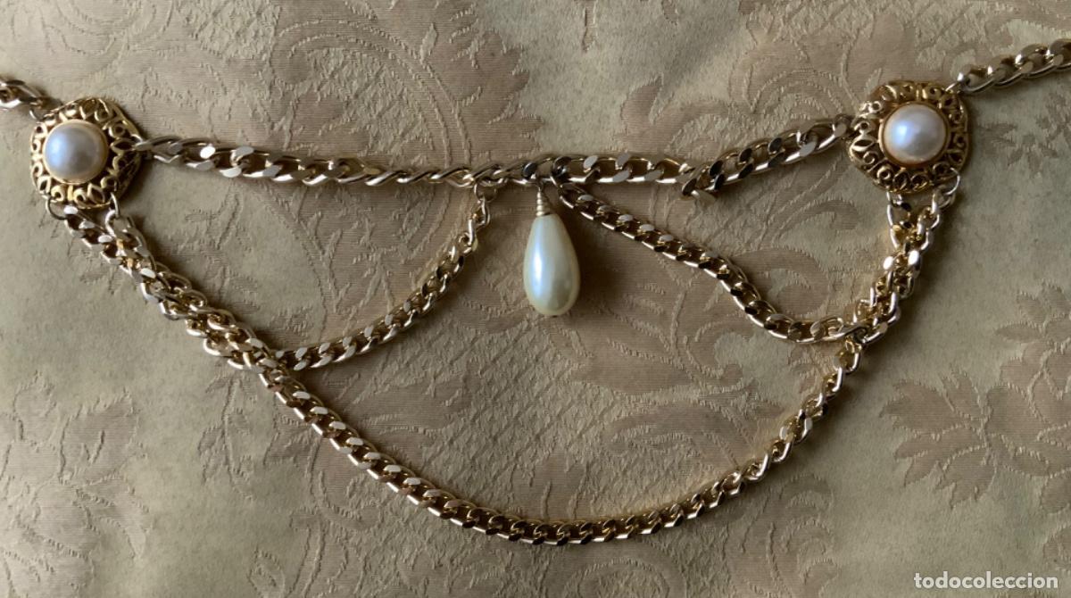 Vintage: CINTURON DE CADENA, A&Ntilde;OS 70, PERLAS - Foto 1