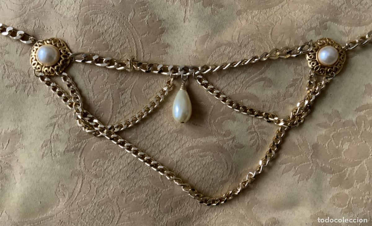 Vintage: CINTURON DE CADENA, A&Ntilde;OS 70, PERLAS - Foto 7