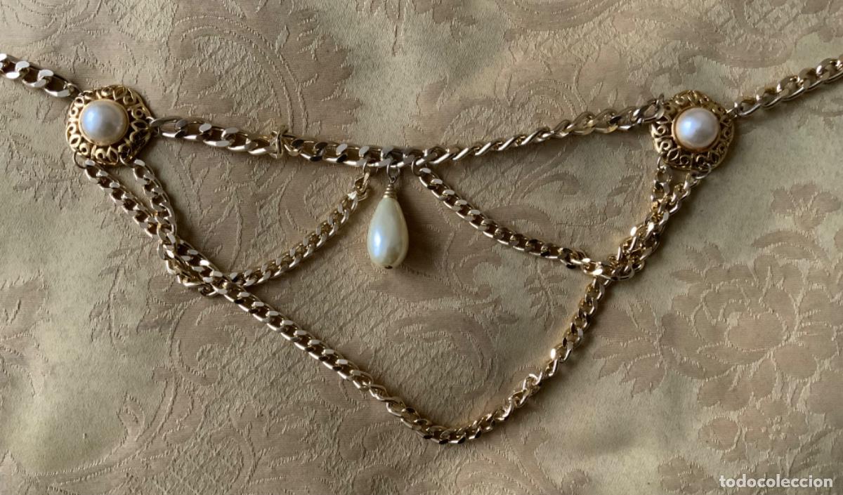 Vintage: CINTURON DE CADENA, A&Ntilde;OS 70, PERLAS - Foto 8