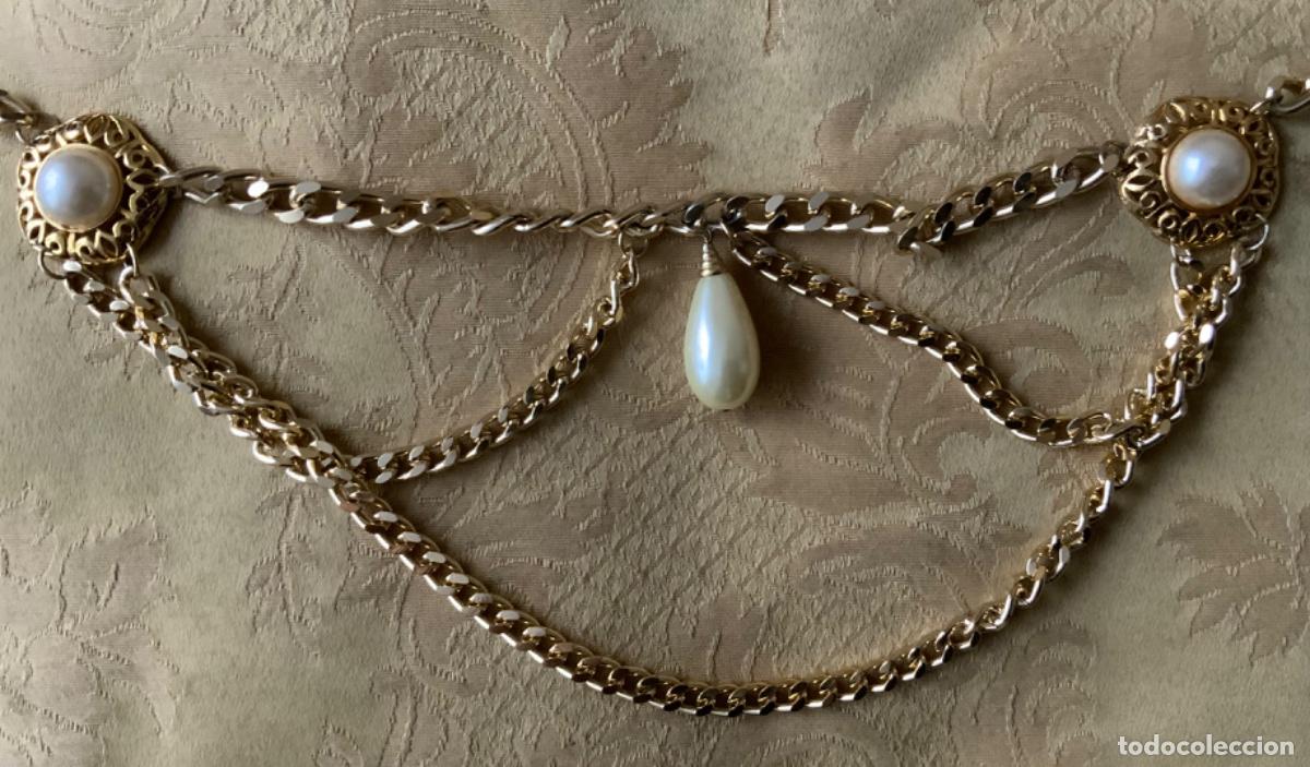 Vintage: CINTURON DE CADENA, A&Ntilde;OS 70, PERLAS - Foto 9