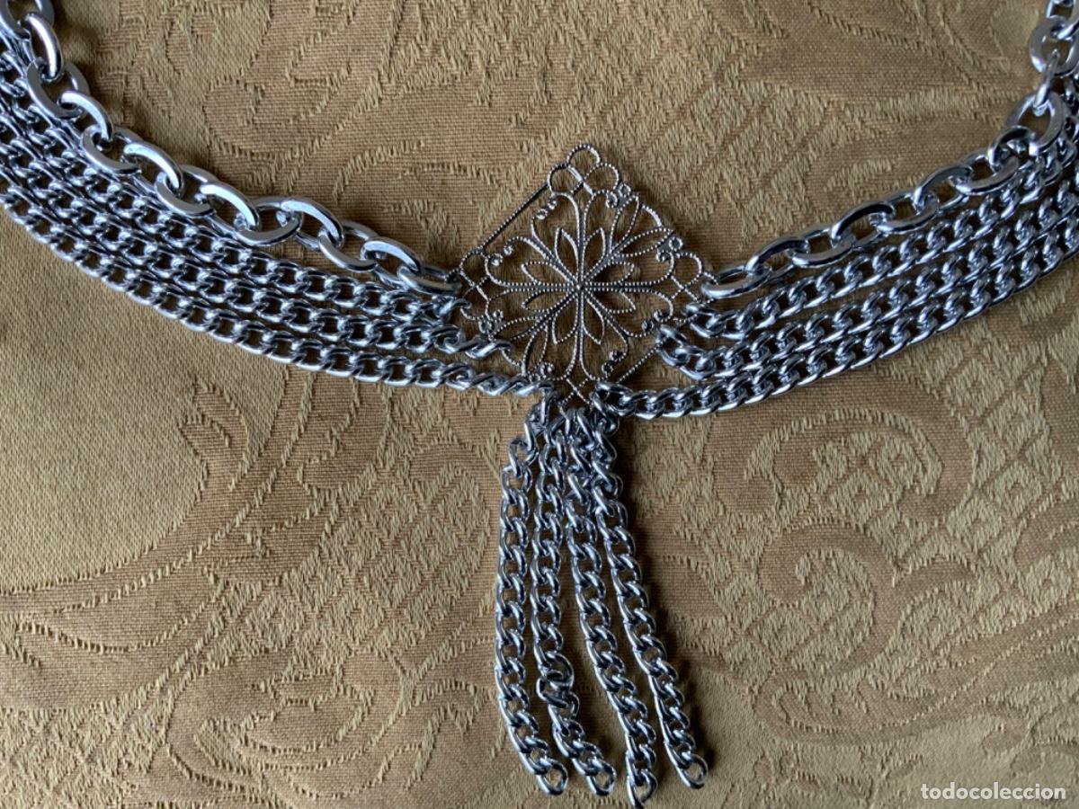 Vintage: CINTURON CADENAS PLATEADAS A&Ntilde;OS 70 - Foto 5