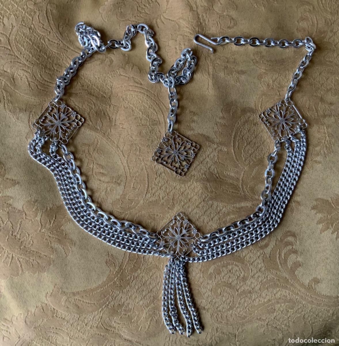Vintage: CINTURON CADENAS PLATEADAS A&Ntilde;OS 70 - Foto 7