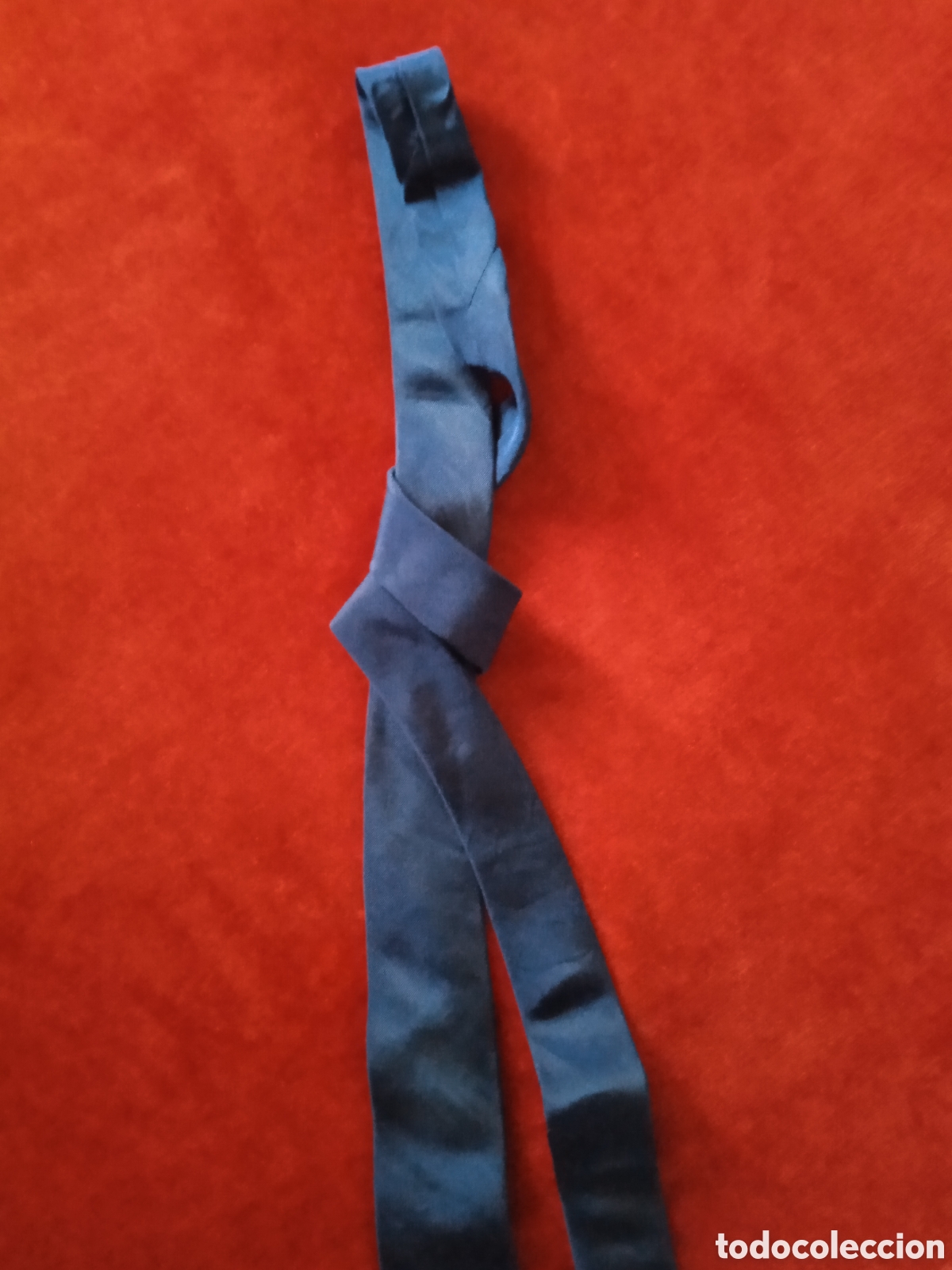 Vintage: Corbata de Seda 100%100 Azul Marino. - Foto 12