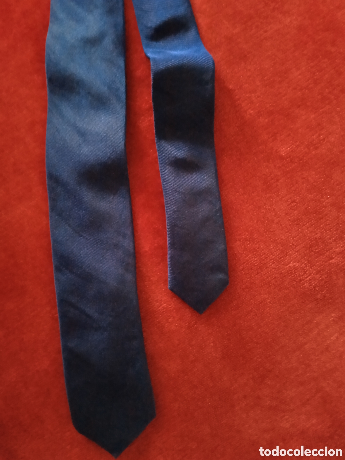 Vintage: Corbata de Seda 100%100 Azul Marino. - Foto 11