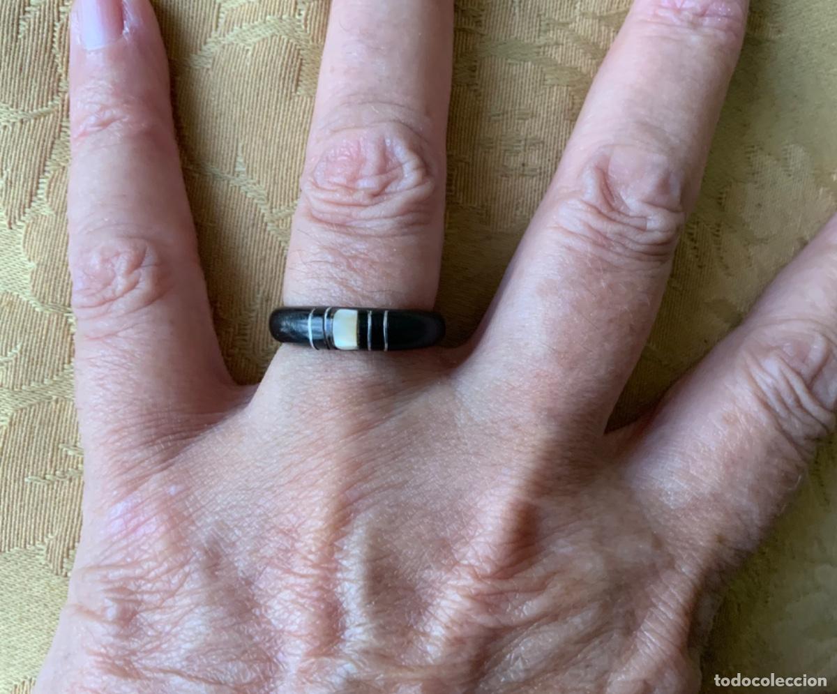 Vintage: ANILLO DE CORAL NEGRO CON N&Aacute;CAR - Foto 3