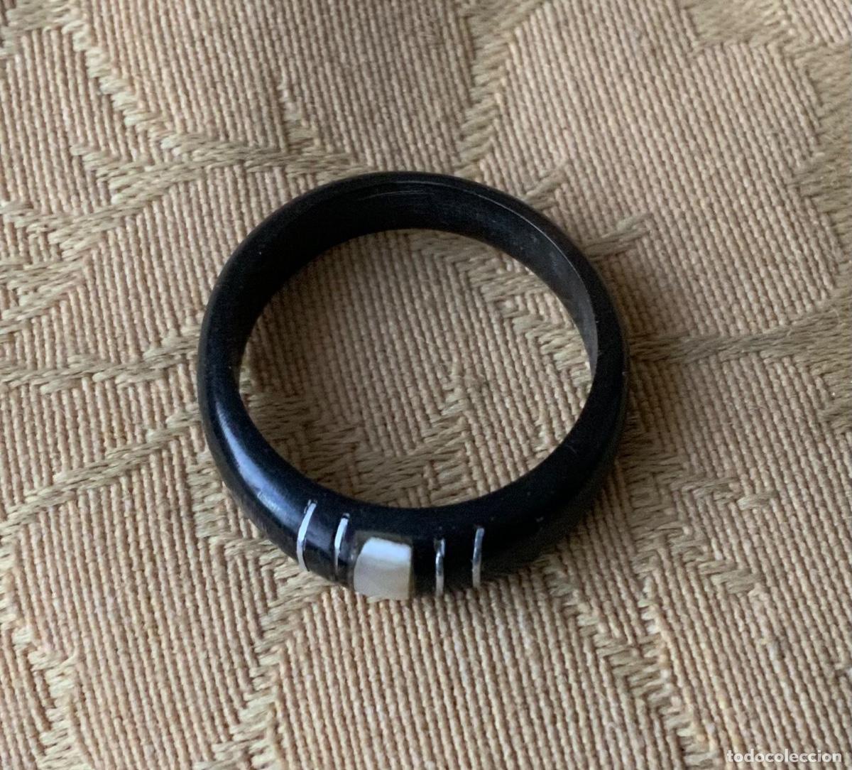 Vintage: ANILLO DE CORAL NEGRO CON N&Aacute;CAR - Foto 4