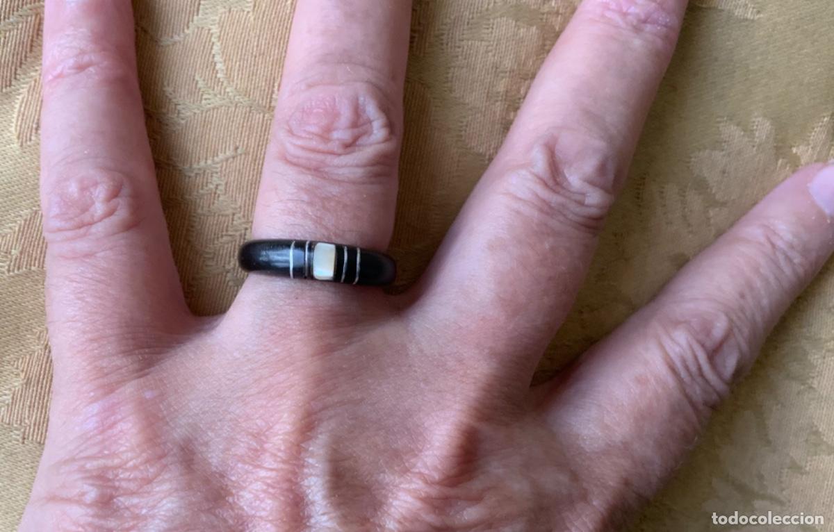 Vintage: ANILLO DE CORAL NEGRO CON N&Aacute;CAR - Foto 6
